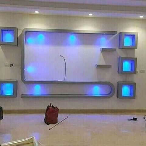 Gypsum Board TV Unit Design and Electrical Light Installation in Kampala Uganda, Interior Design and Home Decor Gypsum Board Design, Electrical Light Installation in Uganda, Gypsum Board Construction in Uganda, Festali Investments U Ltd, Ugabox