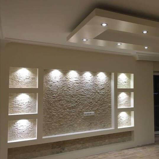 Gypsum Board TV Unit Design and Electrical Light Installation in Kampala Uganda, Interior Design and Home Decor Gypsum Board Design, Electrical Light Installation in Uganda, Gypsum Board Construction in Uganda, Festali Investments U Ltd, Ugabox
