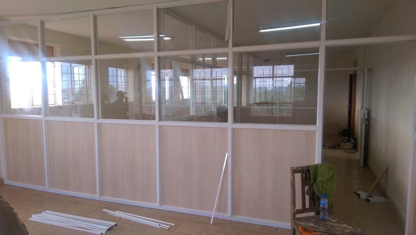 Aluminium Office Partitioning Kampala Uganda, Office Partitions Uganda, Oldvoi Uganda Limited Construction Comapany, Ugabox