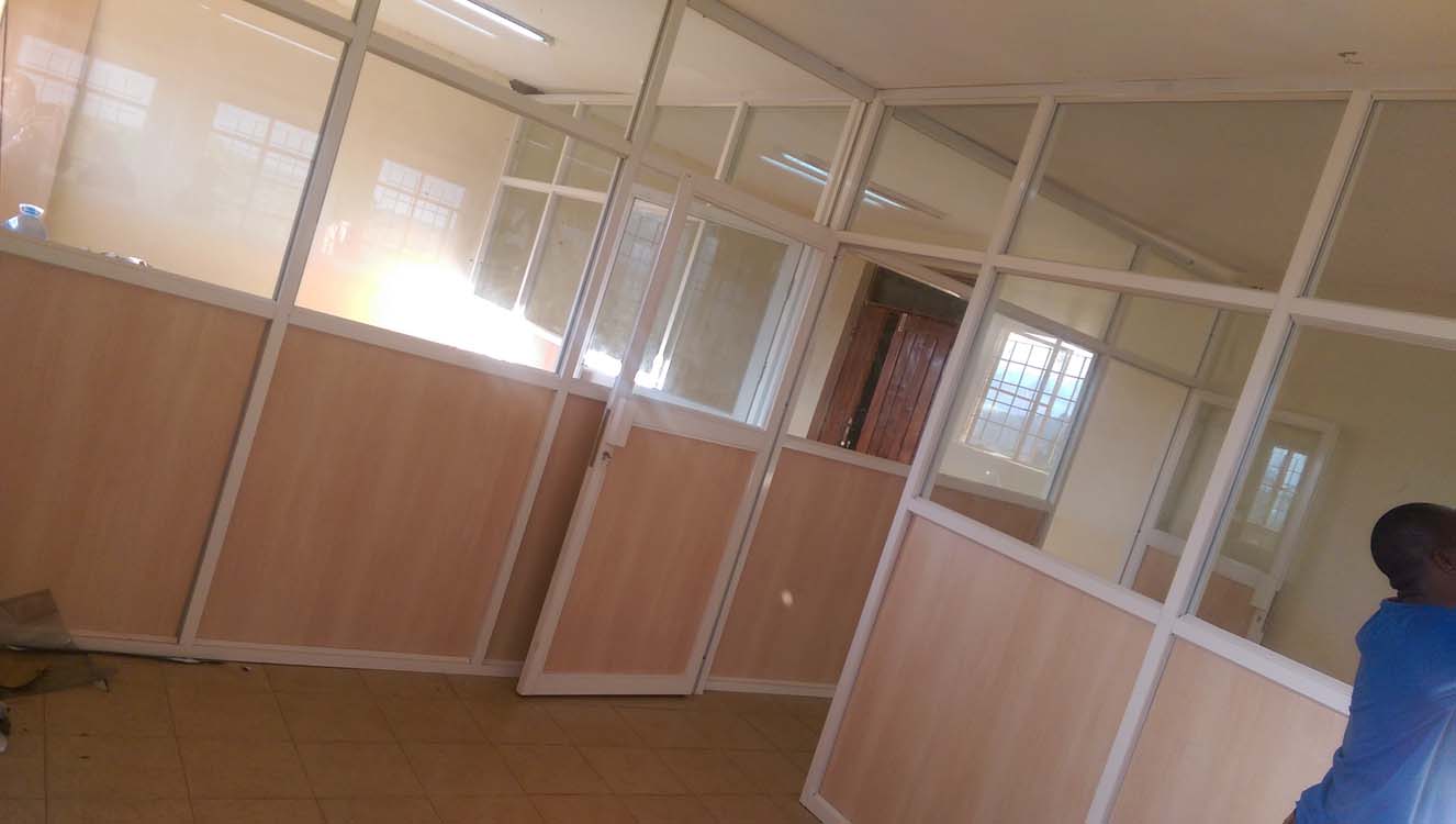 Aluminium Office Partitioning Kampala Uganda, Office Partitions Uganda, Oldvoi Uganda Limited Construction Comapany, Ugabox