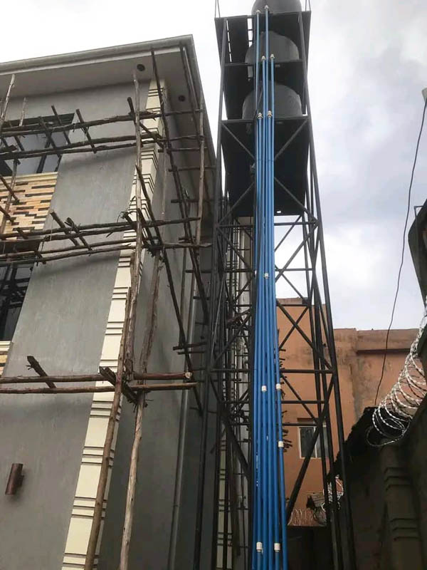 Water Tank Stands in Uganda. Steel Water Tank Stands Uganda, Metal Welding And Fabrication in Kampala Uganda. Metal Engineering Works, Metal Welders, Steel Fabrication, Metal Fabrication in Kampala Uganda, MI Engineering Concepts Ltd, Ugabox