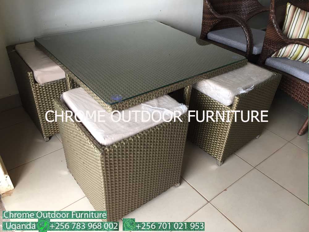 Outdoor Furniture for Sale in Uganda, Garden/Outdoor Furniture in Kampala Uganda. Home, Hotel, Restaurant/Bar Balcony Patio Furniture Uganda, Resin Wicker, Makers/Producers of All Weather Wicker Furniture in Uganda. Chrome Outdoor Furniture Uganda Product, Ugabox