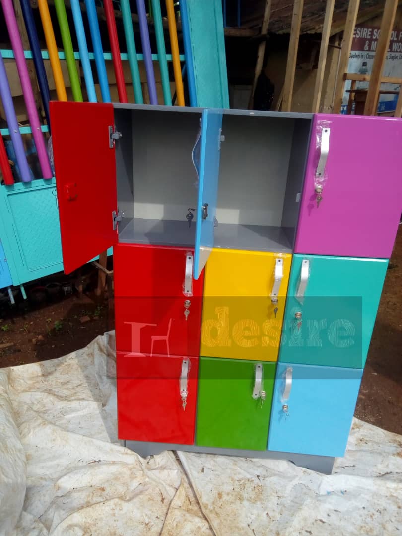 Colourful School Lockers Kampala Uganda, School Furniture Supplier in Uganda for Nursery / Kindergarten, Primary, Secondary, University/Higher Institutions of Learning (Tertiary Institutions) Kampala Uganda, Desire School Furniture Uganda
