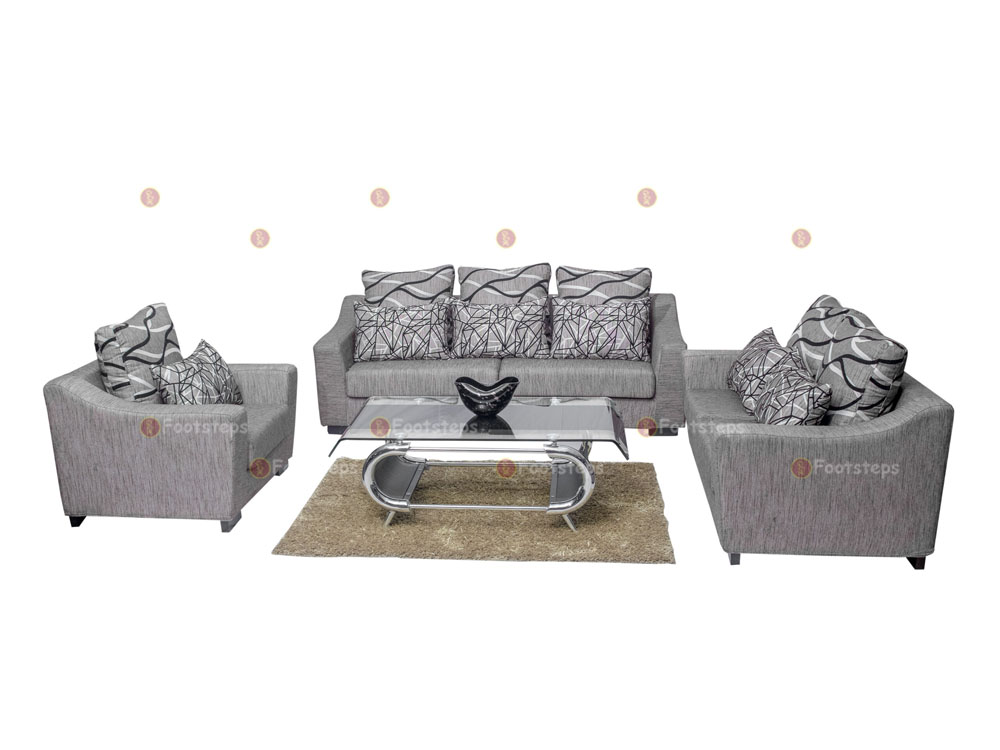 6 Seater Sofa Set Grey | Sofa Sets for Sale in Kampala Uganda. Other Furniture Services: Bedroom Furniture, Hotel Furniture, Home Furniture, Office Furniture in Uganda, Furniture Shop in Kampala Uganda. Footsteps Furniture Company Uganda, Ugabox