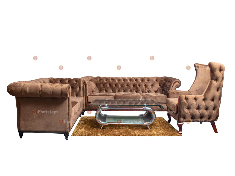 Brown Compton Sofa | Sofa Sets for Sale in Kampala Uganda. Other Furniture Services: Bedroom Furniture, Hotel Furniture, Home Furniture, Office Furniture in Uganda, Furniture Shop in Kampala Uganda. Footsteps Furniture Company Uganda, Ugabox
