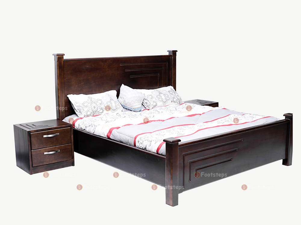 Brown Standard Bed for Sale in Kampala Uganda, Bedroom Furniture, Hotel Furniture, Home Furniture, Office Furniture in Uganda, Home Furniture Shop in Kampala Uganda. Footsteps Furniture Company Uganda, Ugabox
