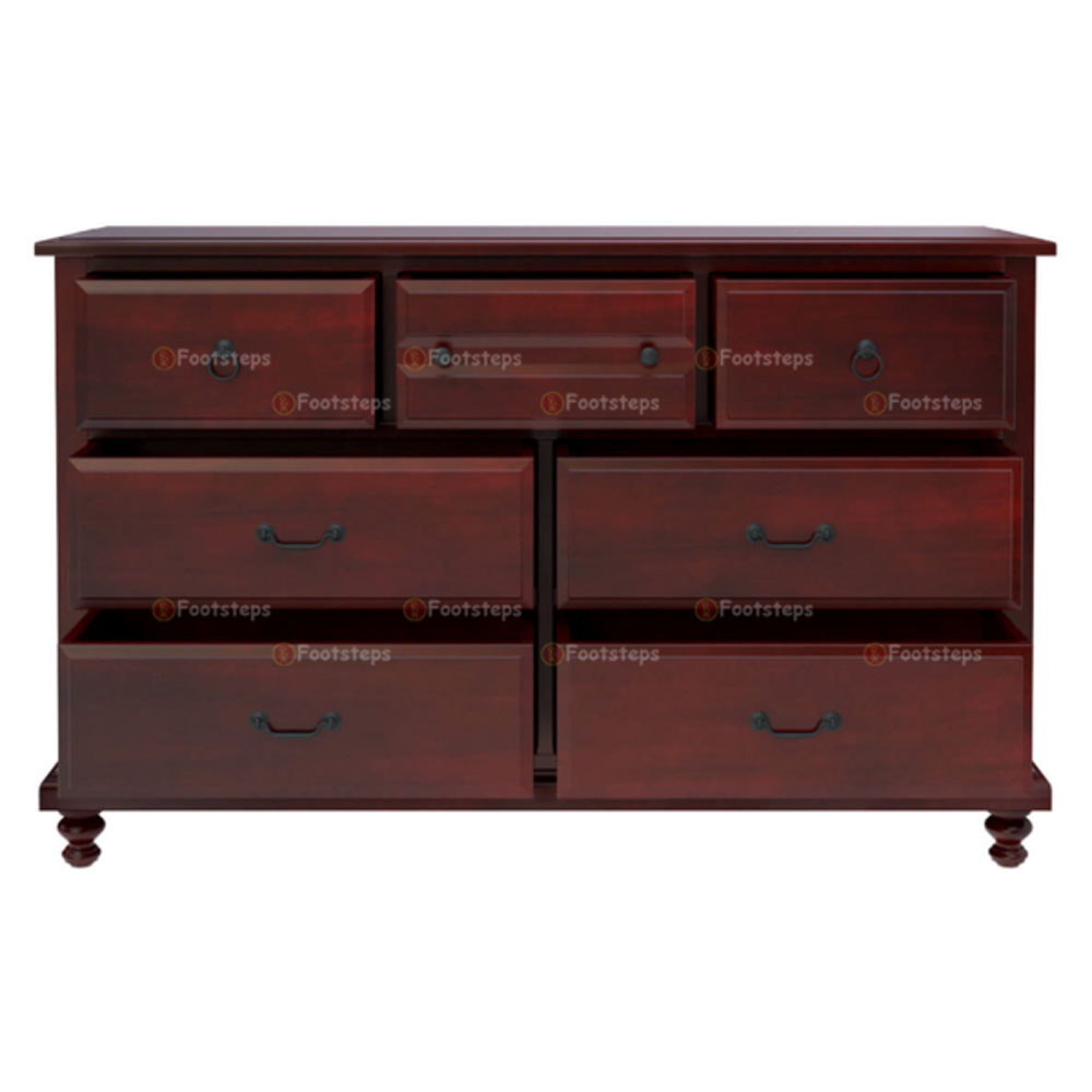 Iowa Traditional Style Mahogany Wood 7 Drawer Dresser for Sale in Kampala Uganda, Bedroom Furniture, Hotel Furniture, Home Furniture, Office Furniture in Uganda, Home Furniture Shop in Kampala Uganda. Footsteps Furniture Company Uganda, Ugabox