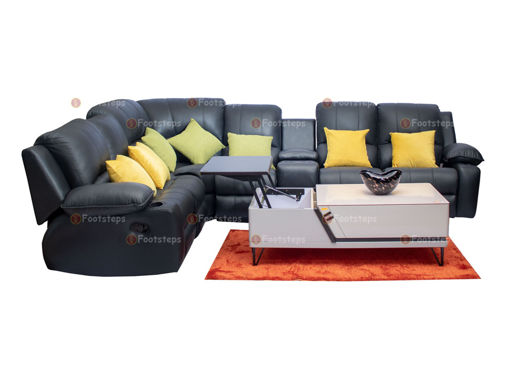 L Shaped 7 Seater Recliner Sofa | Sofa Sets for Sale in Kampala Uganda. Other Furniture Services: Bedroom Furniture, Hotel Furniture, Home Furniture, Office Furniture in Uganda, Furniture Shop in Kampala Uganda. Footsteps Furniture Company Uganda, Ugabox