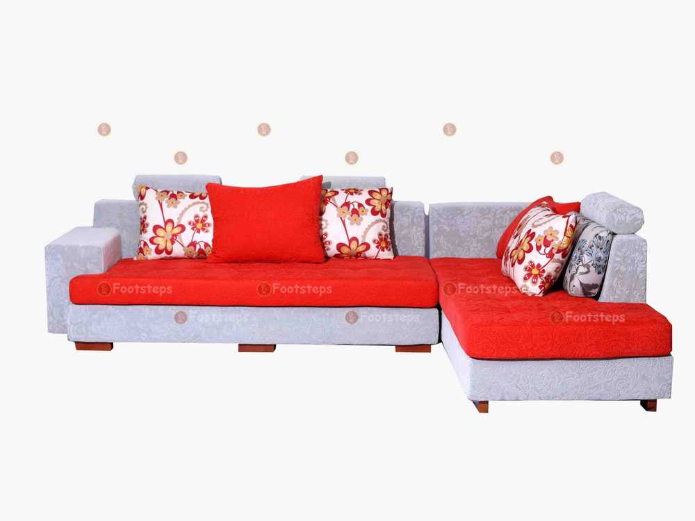L Shaped Orange Fabric Sofa Set | Sofa Sets for Sale in Kampala Uganda. Other Furniture Services: Bedroom Furniture, Hotel Furniture, Home Furniture, Office Furniture in Uganda, Furniture Shop in Kampala Uganda. Footsteps Furniture Company Uganda, Ugabox