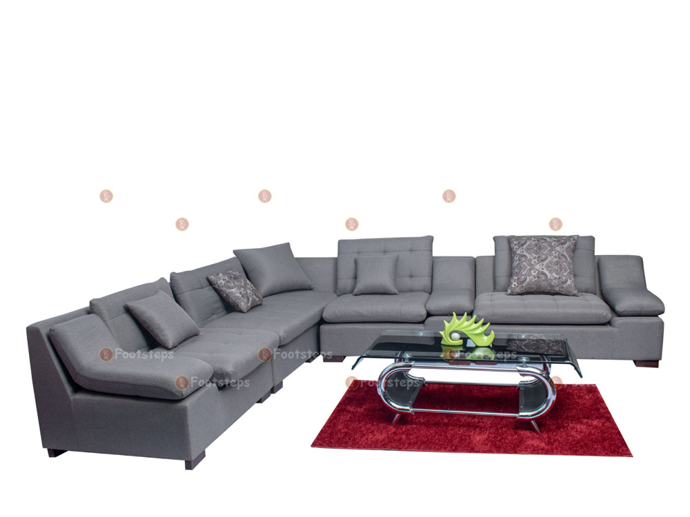 L-Shaped Sofa Set Dark Grey | Sofa Sets for Sale in Kampala Uganda. Other Furniture Services: Bedroom Furniture, Hotel Furniture, Home Furniture, Office Furniture in Uganda, Furniture Shop in Kampala Uganda. Footsteps Furniture Company Uganda, Ugabox