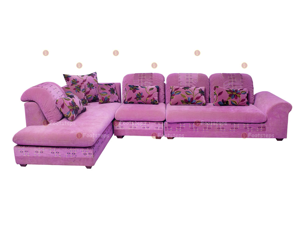 L-Shaped Sofa Set Pink | Sofa Sets for Sale in Kampala Uganda. Other Furniture Services: Bedroom Furniture, Hotel Furniture, Home Furniture, Office Furniture in Uganda, Furniture Shop in Kampala Uganda. Footsteps Furniture Company Uganda, Ugabox