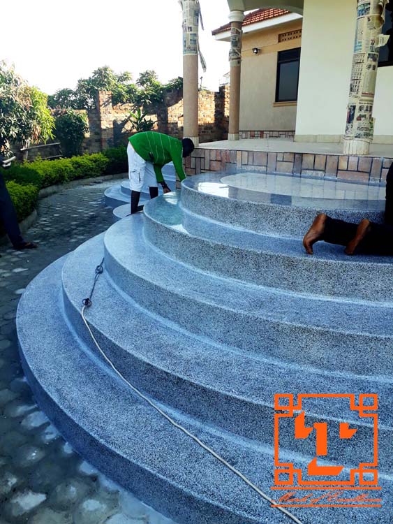 Terrazzo Floor Construction in Kampala Uganda, (Terrazzo Production, Installation, and Samples) Terrazzo Floor Products, Terrazzo Floor House Construction, Cleaning and Polishing in Uganda, Topcon Granite & Terrazzo Uganda, Ugabox