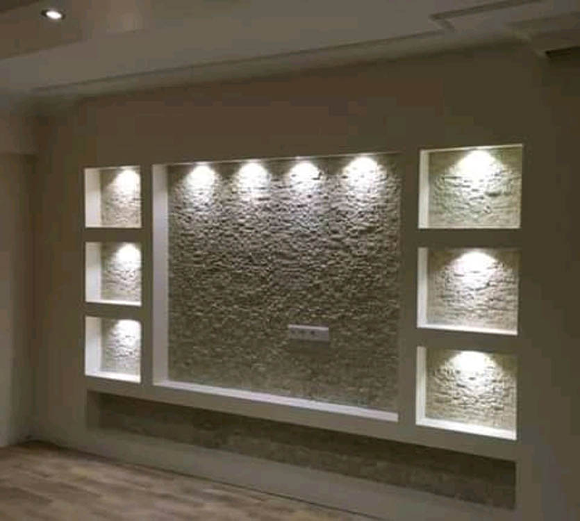 Gypsum TV Wall Unit Decoration Design in Kampala Uganda, TV Wall Units Maker, Gypsum Board Services, Hometec Interiors Ltd. Interior Design Company in Uganda, Ugabox