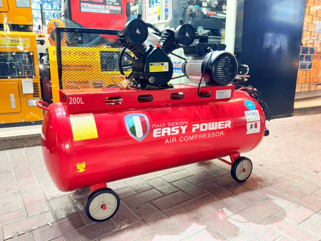 Price in Uganda for Air Compressor. UGX: 2,500,000. Air Compressor 200 Litres Tank Italy Technology for Sale in Kampala Uganda. Air Compressor Application: For Paint Spraying, Car Tyre Inflation, For Auto/Garage Service Stations, Furniture And Metal Workshops. Machine World Uganda, Leading Air Compressors Company in Uganda: Supplier, Importer, Distributor, Assembler and Installer of Domestic and Industrial Air Compression Machinery in Kampala-Uganda, East Africa: Kigali-Rwanda, Nairobi-Mombasa-Kenya, Juba-South Sudan, DRC-Congo, Tanzania. Ugabox Machinery Marketing Platform Uganda | Ugabox.com