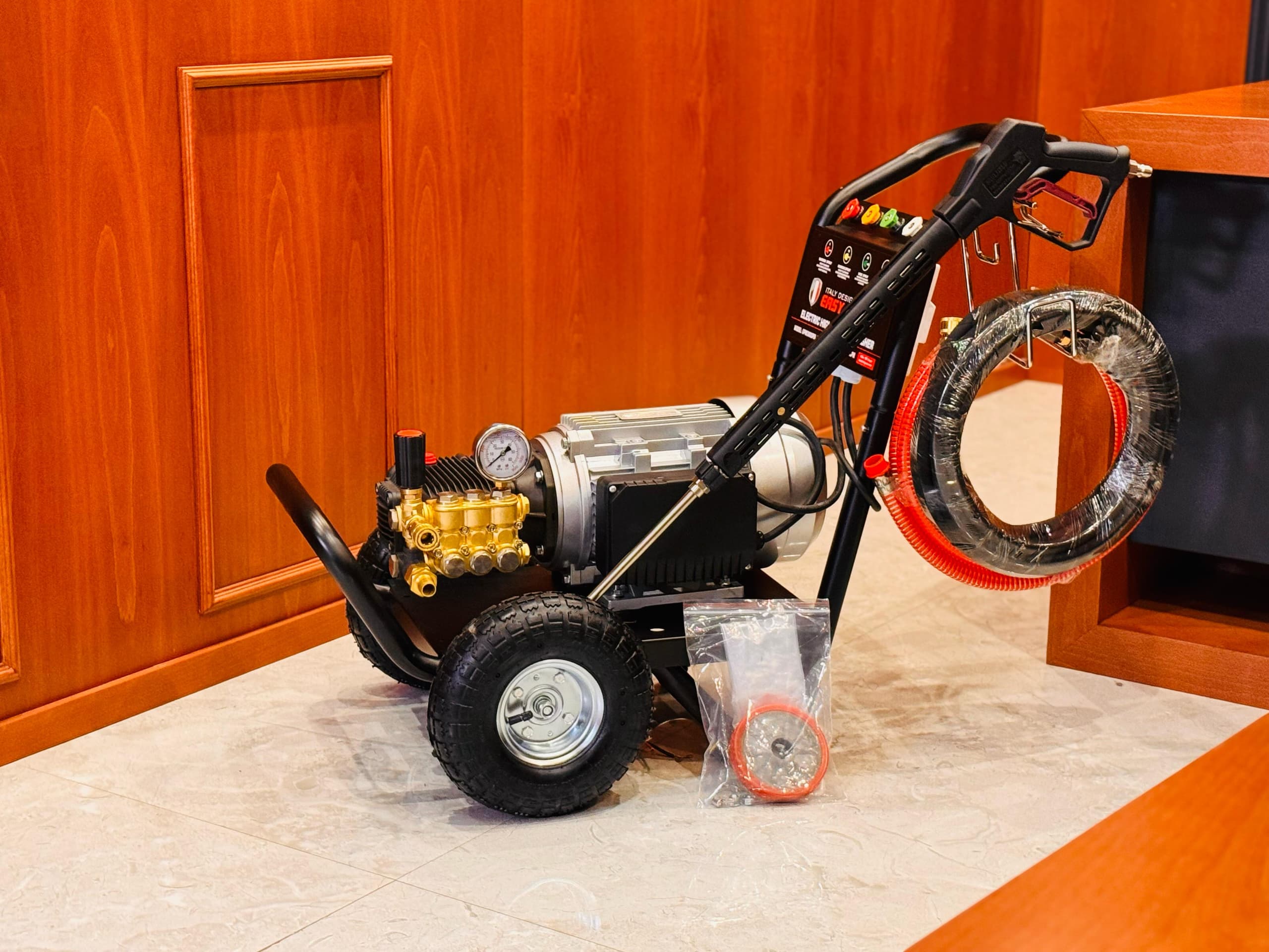 Price in Uganda for: Electric Pressure Washer Machine. UGX: 3,500,000. Electric High Pressure Washer 3400 psi 5HP Motor Heavy Duty With All Accessories. for Sale in Kampala Uganda. Equipment For Cleaning Cars, Homes, Commercial Spaces, Machinery And Surfaces. Machine World Uganda Importer, Supplier, Distributor, Assembler and Installer of Domestic And Commercial Cleaning Equipment/Industrial Machinery in Kampala-Uganda, East Africa: Kigali-Rwanda, Nairobi-Mombasa-Kenya, Juba-South Sudan, DRC-Congo, Tanzania. Ugabox Machinery Marketing Platform Uganda | Ugabox.com