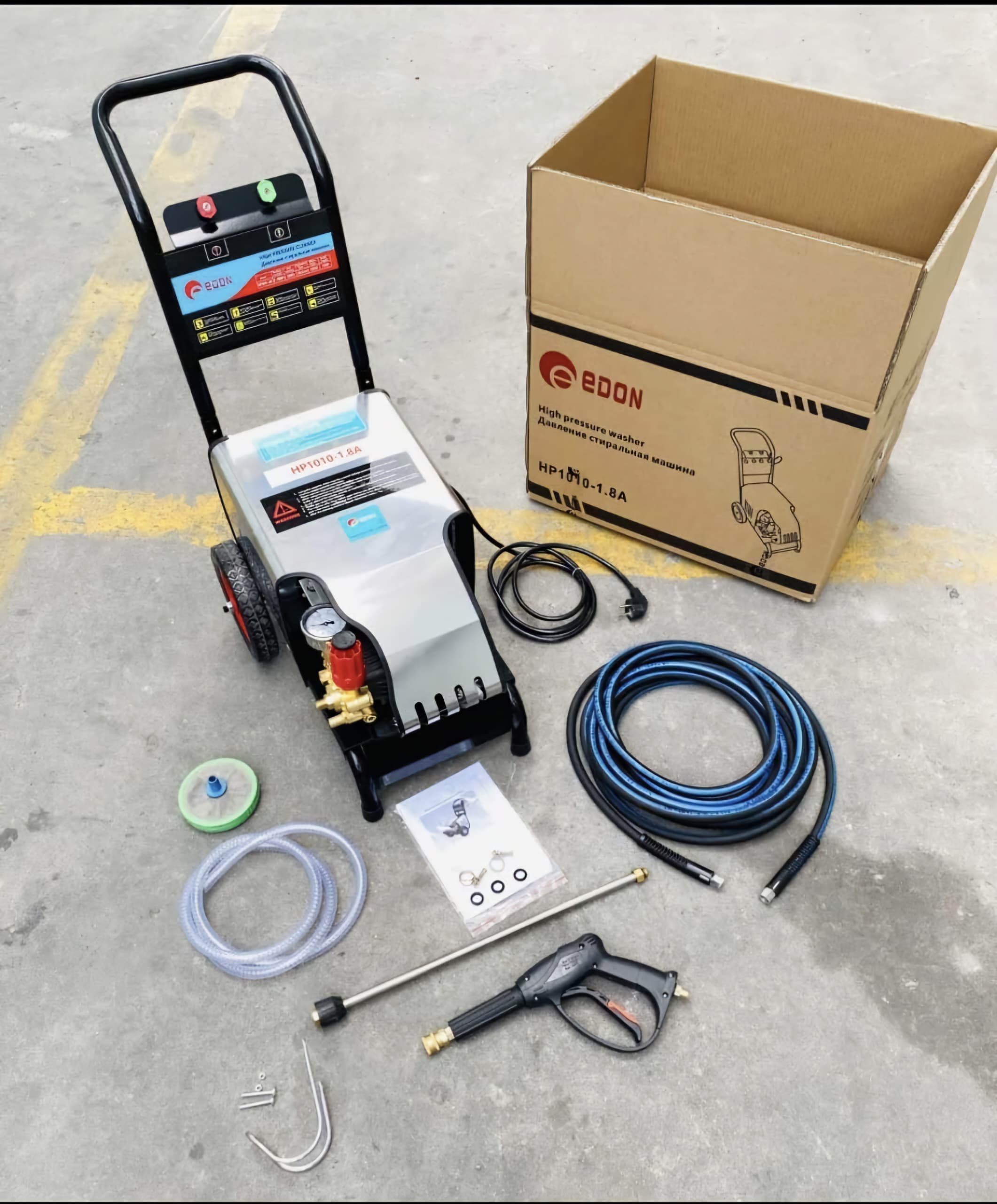 Price in Uganda for: Edon High Pressure Washer. UGX: 000. High Pressure Washer Electric Heavy Duty Motor Edon Brand Commercial Machine for Sale in Kampala Uganda. Equipment For Cleaning Cars, Homes, Commercial Spaces, Machinery And Surfaces. Machine World Uganda Importer, Supplier, Distributor, Assembler and Installer of Domestic And Commercial Cleaning Equipment/Industrial Machinery in Kampala-Uganda, East Africa: Kigali-Rwanda, Nairobi-Mombasa-Kenya, Juba-South Sudan, DRC-Congo, Tanzania. Ugabox Machinery Marketing Platform Uganda | Ugabox.com