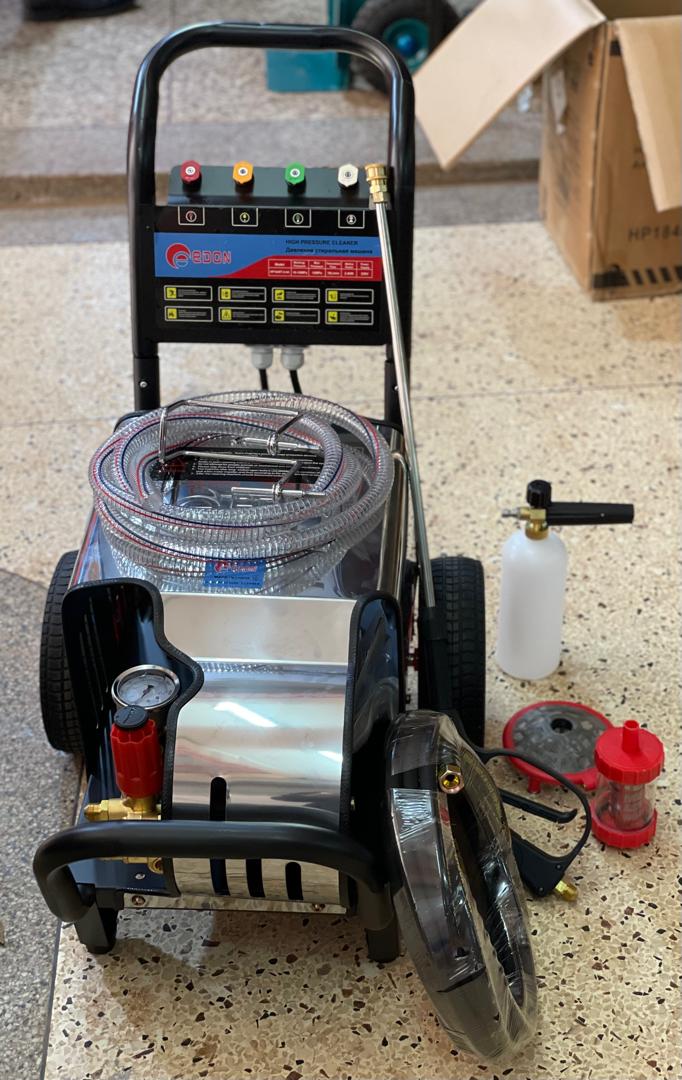 Price in Uganda for: High Pressure Washer. UGX: 000. High Pressure Washer Edon Brand 3200 psi, Electric 3HP Motor for Sale in Kampala Uganda. Equipment For Cleaning Cars, Homes, Commercial Spaces, Machinery And Surfaces. Machine World Uganda Importer, Supplier, Distributor, Assembler and Installer of Domestic And Commercial Cleaning Equipment/Industrial Machinery in Kampala-Uganda, East Africa: Kigali-Rwanda, Nairobi-Mombasa-Kenya, Juba-South Sudan, DRC-Congo, Tanzania. Ugabox Machinery Marketing Platform Uganda | Ugabox.com