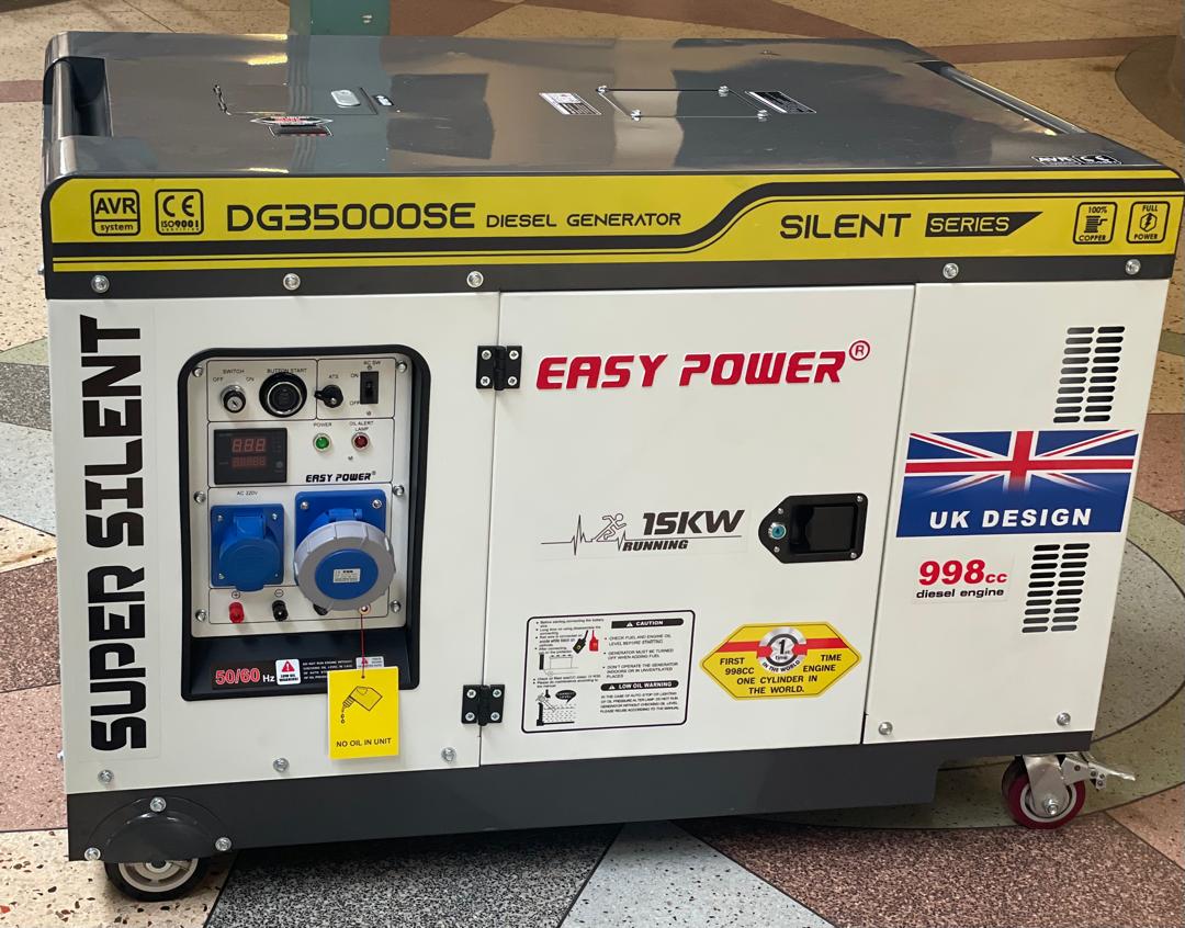 15KW/15KVA Diesel Generator Super Silent Remote-Start UK Design Industrial Plugs AVR System Diesel Engine 192F (Automatic Voltage Regulator) in a diesel engine generator For Sale Kampala Uganda. Generators For Electricity/Power Supply Uganda. Machine World Uganda for all your power generators and backup power equipment supplies in Kampala Uganda, East Africa: Kigali-Rwanda, Nairobi-Mombasa-Kenya, Juba-South Sudan, DRC Congo, Tanzania. Ugabox