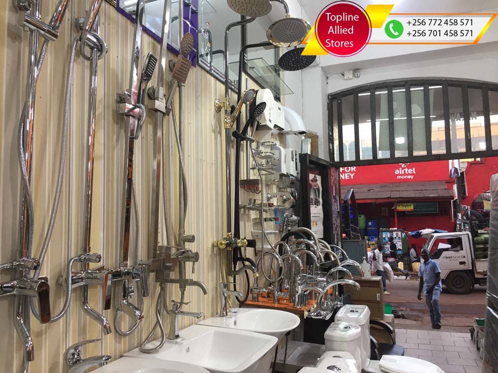 Sanitaryware in Uganda, Toilet & Bathroom Fittings and Accessories in Uganda, Topline Allied Stores Uganda for Supply of: Plumbing Materials, Building Materials, Kitchen Furnishing, Tiles, Ceramics and General Hardware in Nakasero Kampala Uganda, Ugabox