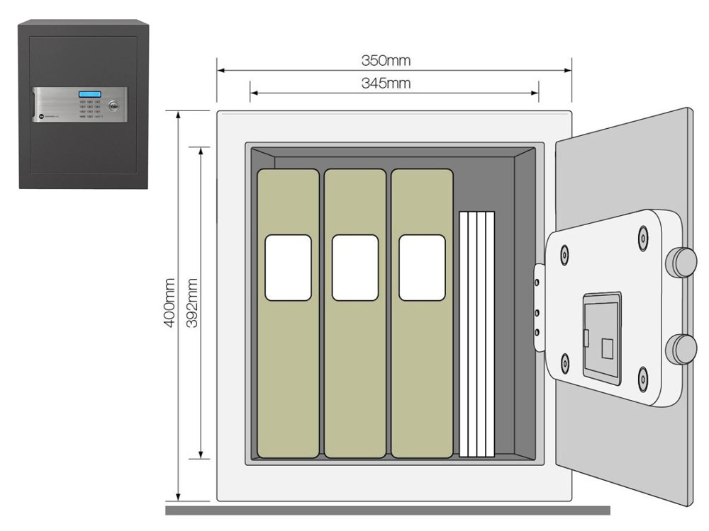 YSM/400/EG1 Certified Office Safe in Kampala Uganda, Office Safes Technical Design & Measurements, Yale Certified Safes, Security Systems in Uganda, Assa Abloy Products. Abloy Solutions Uganda, Ugabox