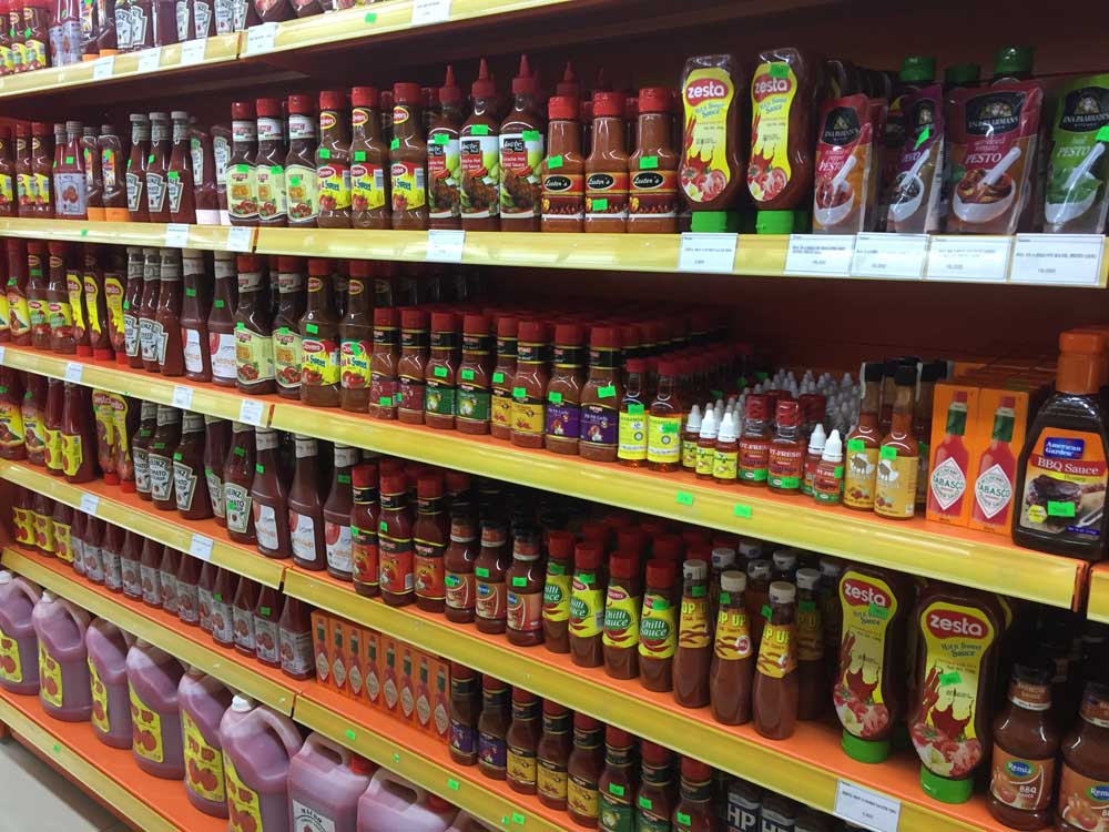 Food Section, Tomatoe Sauce, Spices, Well Stocked Food Section in Uganda, Master Supermarket, Ntinda Shopping Centre, Kampala Uganda