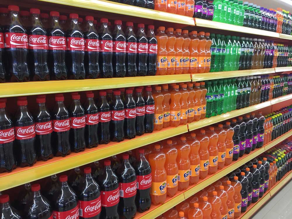 Soda Section, Coke & Pepsi Products, Well Stocked Supermarket in Uganda, Master Supermarket, Ntinda Shopping Centre, Kampala Uganda