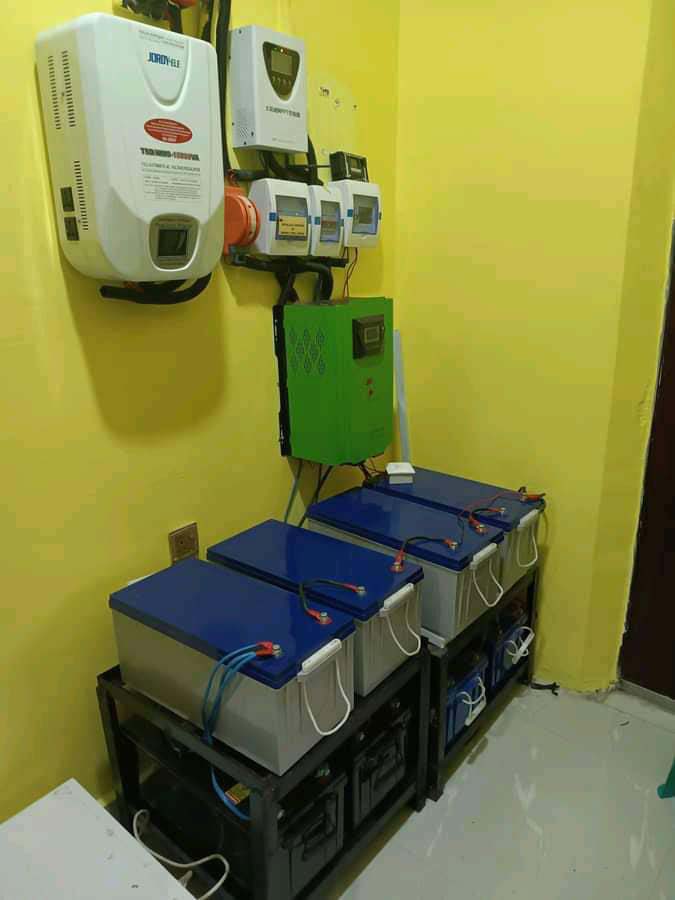 Solar Backup Battery System Installation in Kampala Uganda. Electric Solar Power Storage System. Solar Energy Systems Installation in Uganda. Solar Power Company in Uganda, Quality Matrix Technical Services Uganda, Ugabox