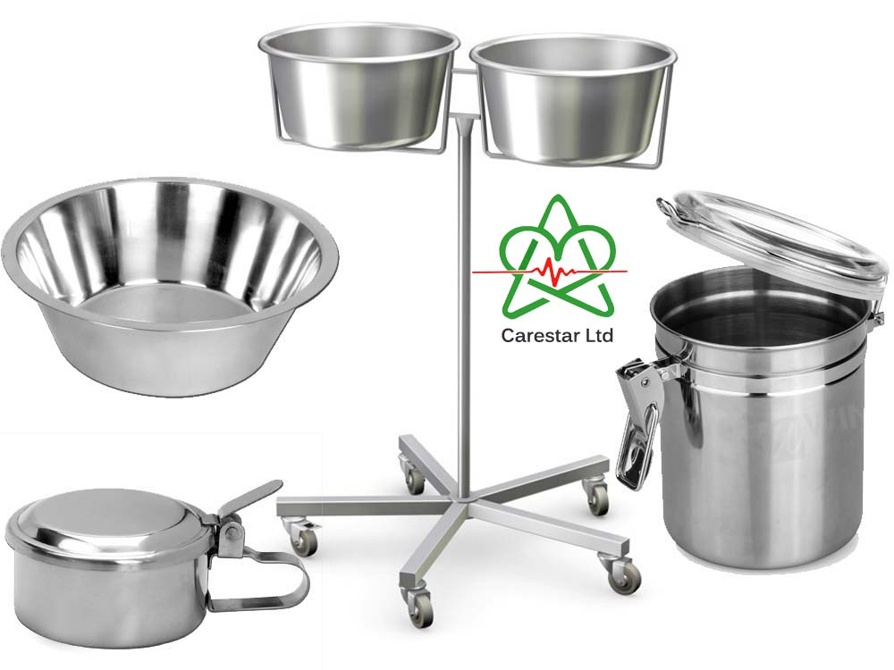 Stainless Steel Holloware for Sale in Kampala Uganda. Hospital, Clinic And Medical Holloware Uganda, Medical Supply, Medical Equipment, Hospital, Clinic & Medicare Equipment Kampala Uganda. CareStar Ltd Uganda, Ugabox