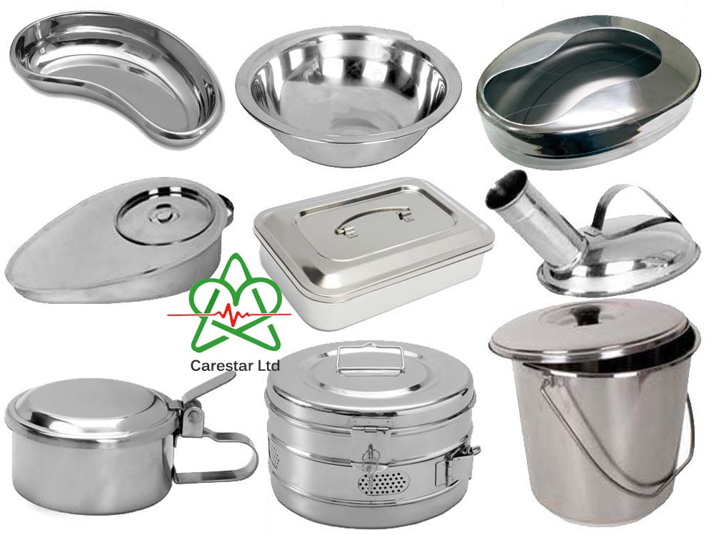 Stainless Steel Holloware for Sale in Kampala Uganda. Hospital, Clinic And Medical Holloware Uganda, Medical Supply, Medical Equipment, Hospital, Clinic & Medicare Equipment Kampala Uganda. CareStar Ltd Uganda, Ugabox