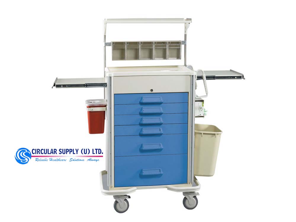 Anesthesia Trolleys for Sale in Kampala Uganda. Hospital Surgical Anesthesia Trolley/Cart in Uganda, Medical Supply, Medical Equipment, Hospital, Clinic & Medicare Equipment Kampala Uganda, Circular Supply Uganda, Ugabox