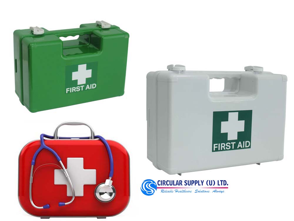 First Aid Boxes for Sale in Kampala Uganda. Emergency Medical Equipment, Emergency Kits, First Aid Boxes in Uganda, Medical Supply, Medical Equipment, Hospital, Clinic & Medicare Equipment Kampala Uganda, Circular Supply Uganda Ltd, Ugabox
