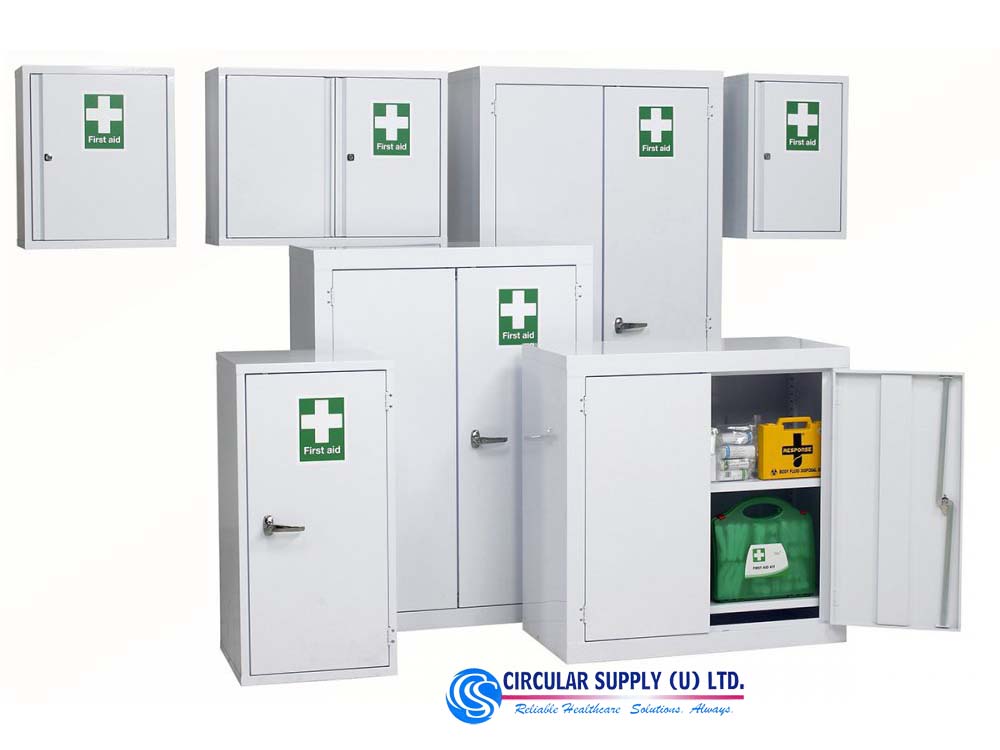 First Aid Wall Cabinets for Sale in Kampala Uganda. Emergency Medical Equipment, Emergency Kits in Uganda, Medical Supply, Medical Equipment, Hospital, Clinic & Medicare Equipment Kampala Uganda, Circular Supply Uganda Ltd, Ugabox