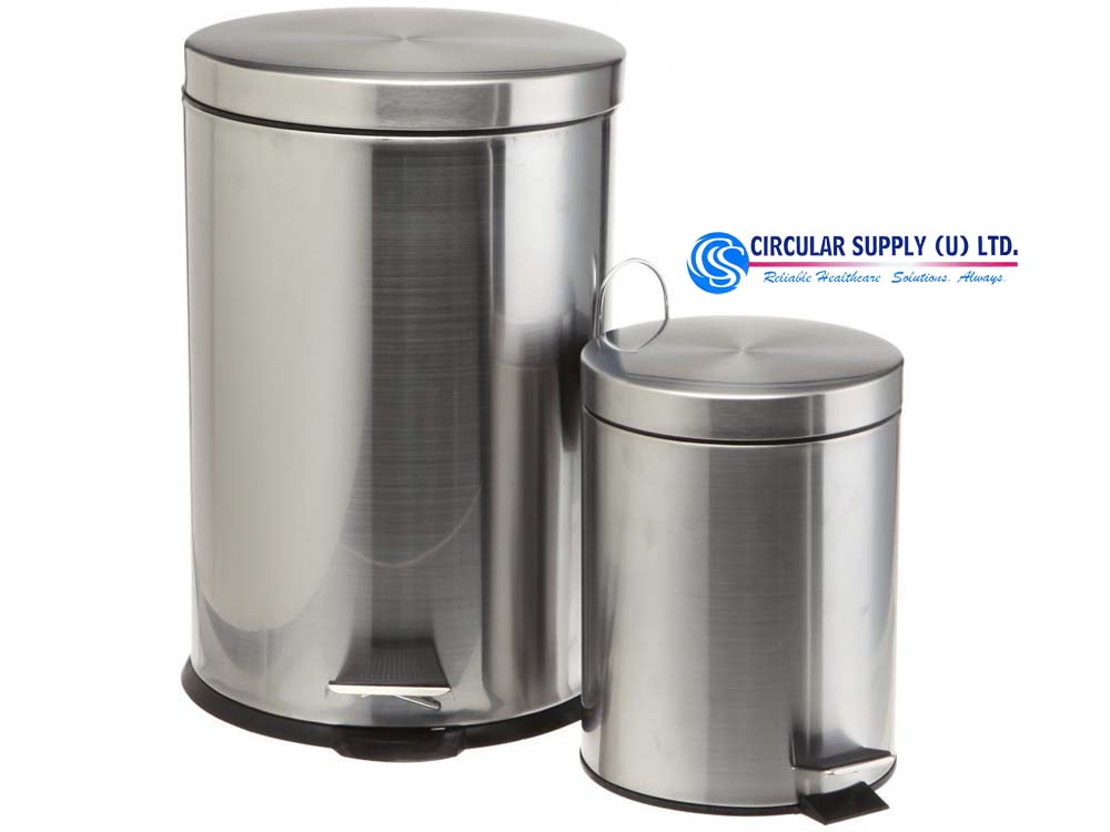 Stainless Steel Waste Bins for Sale in Kampala Uganda. Trash Cans, Waste Disposal Equipment Uganda, Medical Supply, Medical Equipment, Hospital, Clinic & Medicare Equipment Kampala Uganda. Circular Supply Uganda, Ugabox
