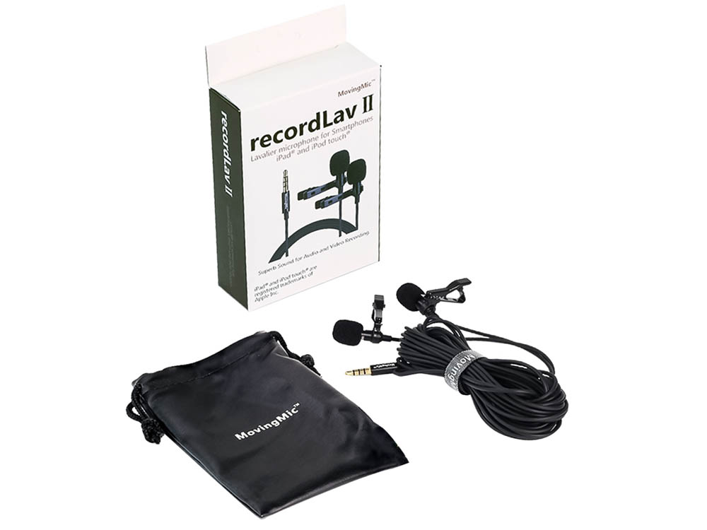 RecordLav 2 Mic-RecordLav II MovingMic Low Noise Omni-Directional High Signal/noise Gain Dual-head Microphone in Uganda, Video Sound Recording Equipment and Accessories. Professional Photography, Film, Video, Cameras & Equipment Shop in Kampala Uganda, Ugabox