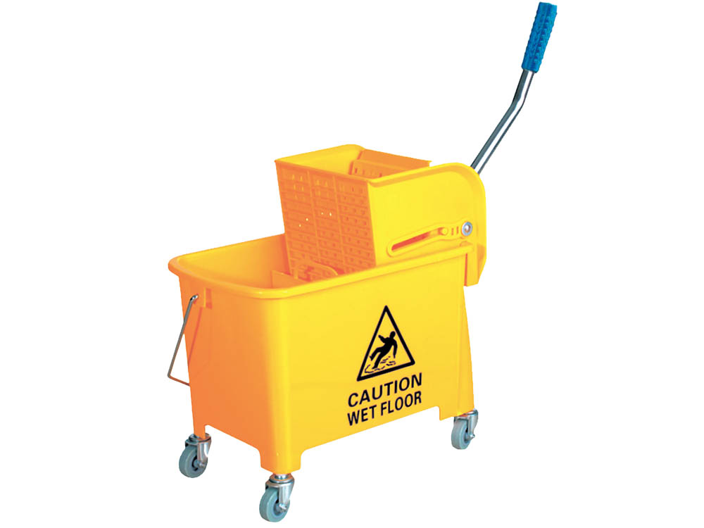 Single Mop Bucket Wringler Trollies for Sale in Kampala Uganda. Cleaning Equipment/Commercial Cleaning Equipment/Machinery/Tools in Uganda. Home/Hospital/School/Office Cleaning Equipment, Hotel/Restaurant Equipment Supplier in Kampala Uganda, East Africa: Kigali-Rwanda, Nairobi-Mombasa-Kenya, Juba-South Sudan, DRC-Congo, Tanzania, Ugabox