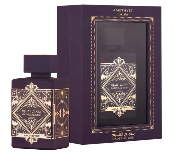 Bade'e Al Oud Amethyst Lattafa Perfumes for Unisex Eau de Parfum Spray 100ml in Uganda. Perfumes And Fragrances for Sale in Kampala Uganda. Wholesale And Retail Perfumes And Body Sprays Online Shop in Kampala Uganda, Ugabox