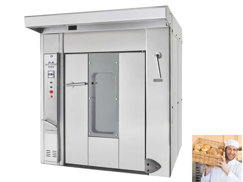 Macadams 72 Rotary Rack Oven for Sale in Kampala Uganda. Bakery Equipment, Macadams Baking Systems Uganda, Food Machinery And Air Conditioning Systems Supplier And Installer in Kampala Uganda. LM Engineering Ltd Uganda, Ugabox
