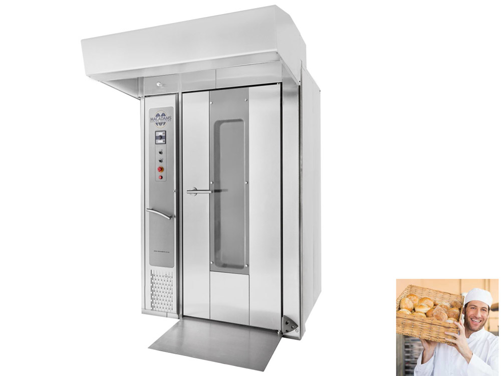 Macadams 80 ES Rotary Rack Oven for Sale in Kampala Uganda. Bakery Equipment, Macadams Baking Systems Uganda, Food Machinery And Air Conditioning Systems Supplier And Installer in Kampala Uganda. LM Engineering Ltd Uganda, Ugabox