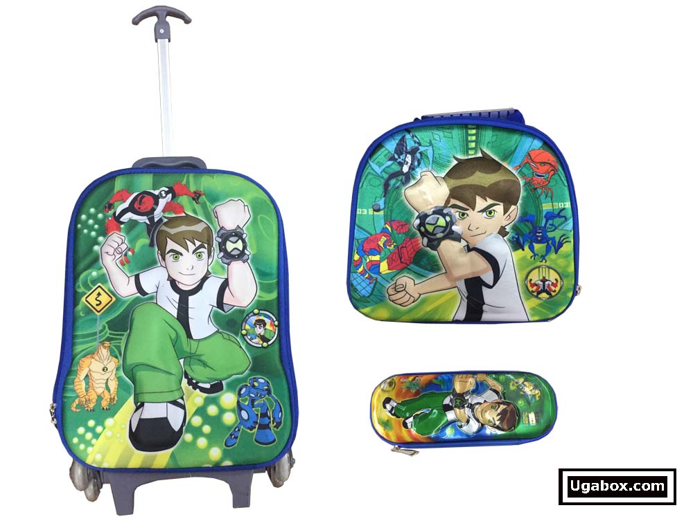School Bags for Sale Uganda, Ben 10 Trolley School Bag, Konge Bags & Suitcases Store/Shop Kampala Uganda