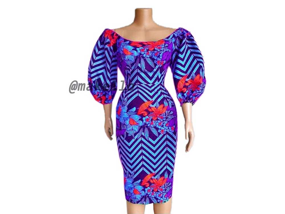 Off Shoulder Dress African Fashion Uganda, African Wear, African Prints, Kitenge Fashion Uganda, African Stylish Dresses in Uganda, African Design Fashion, At Makello Fashion Shop Kampala Uganda, Ugabox