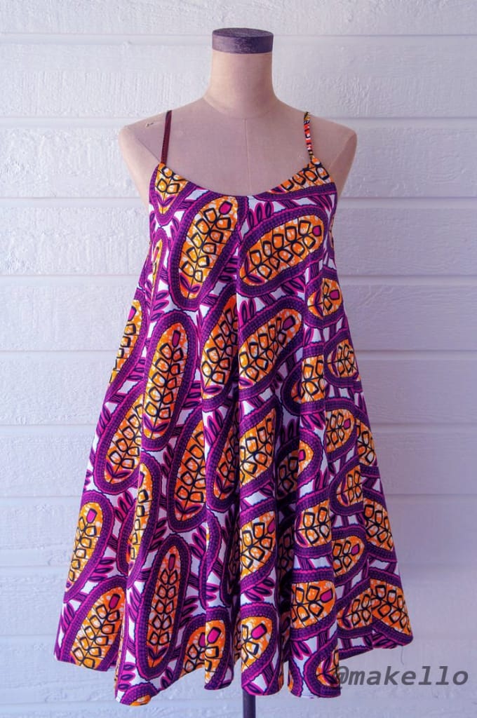 Spaghetti Strap Round Casual Dress Uganda, African Fashion Uganda, African Wear, African Prints, Kitenge Fashion Uganda, African Stylish Dresses in Uganda, African Design Fashion, At Makello Fashion Shop Kampala Uganda, Ugabox