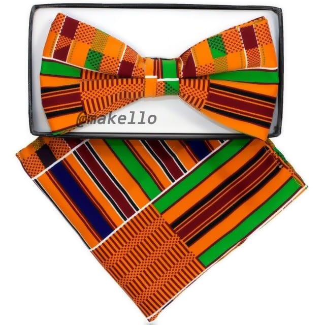 African Print Bow Tie and Pocket Square Uganda, African Fashion Uganda, African Wear, African Prints, Kitenge Fashion Uganda, African Stylish Dresses in Uganda, African Design Fashion, At Makello Fashion Shop Kampala Uganda, Ugabox