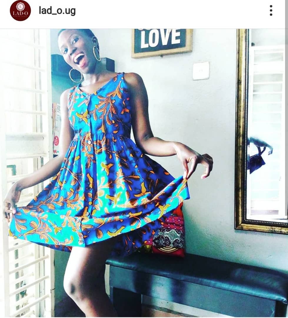 Kitenge Button Down Gathered Dress Uganda, African Fashion Wear Uganda, African Wear, African Prints, Kitenge Fashion Uganda, Kitenge Dresses in Uganda, Fashion Designer Uganda, LAD-O Fashion Studio Kampala Uganda, Ugabox