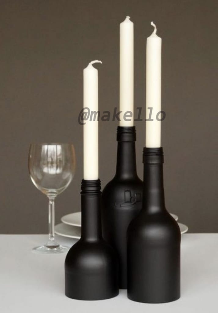 Painted Cut Glass Bottle Candle Stand, Home Decor Uganda, Decorative Pieces Uganda, Wedding, Event, Hotel, Restaurant and Home Decorative Products in Kampala Uganda, At Makello Home Decor Shop Kampala Uganda, Ugabox