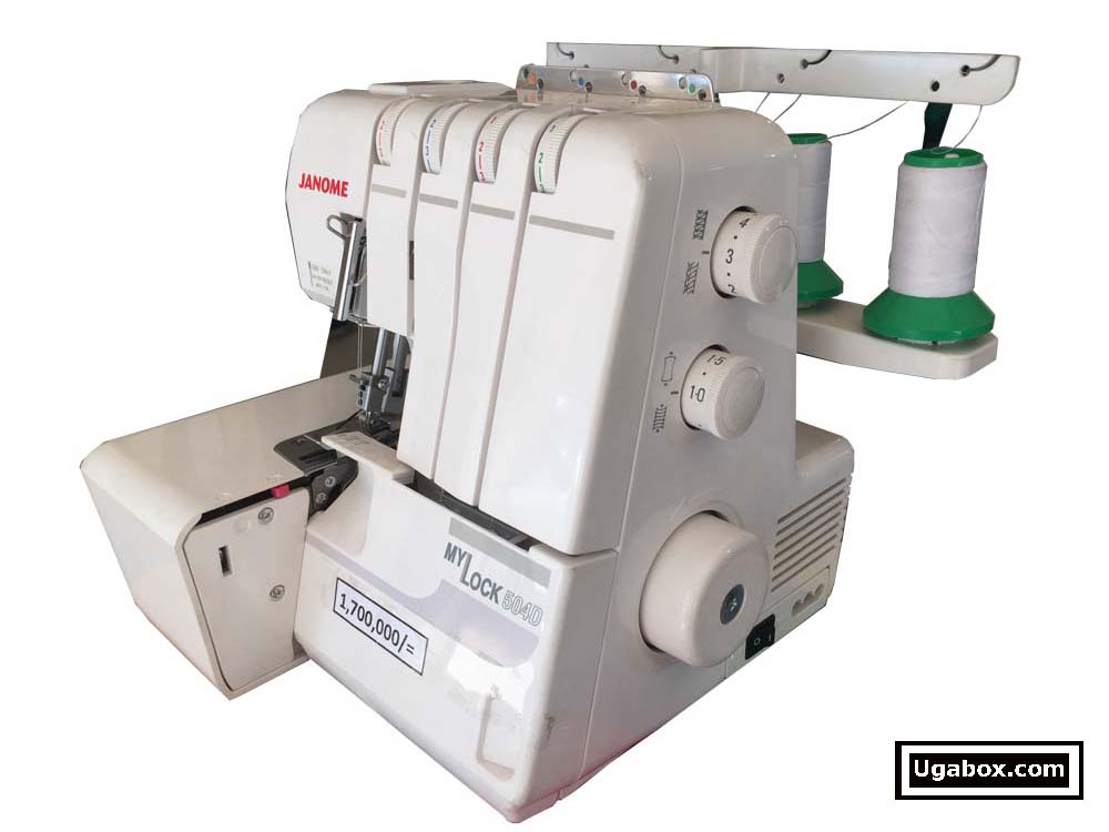 Janome Sew Machine for Sale Kampala Uganda. Sew Model: Janome, My Lock 504D. Sewing Equipment, Industrial Sewing Machinery Kampala Uganda